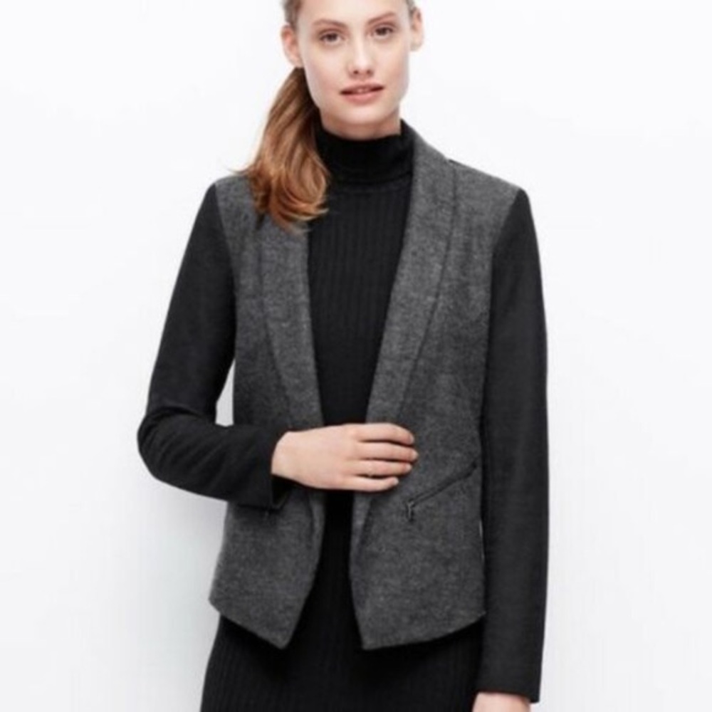 Ann Taylor Colorblock Wool Blazer Size 2